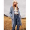 imageANRABESS Womens Open Front Knit Lightweight Cardigan Casual Long Coatigan Sweater Lady Jacket Coat 2025 Fall OuterwearGray Blue