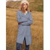 imageANRABESS Womens Open Front Knit Lightweight Cardigan Casual Long Coatigan Sweater Lady Jacket Coat 2025 Fall OuterwearGray Blue
