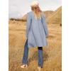 imageANRABESS Womens Open Front Knit Lightweight Cardigan Casual Long Coatigan Sweater Lady Jacket Coat 2025 Fall OuterwearGray Blue