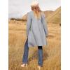 imageANRABESS Womens Open Front Knit Lightweight Cardigan Casual Long Coatigan Sweater Lady Jacket Coat 2025 Fall OuterwearGrey