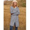 imageANRABESS Womens Open Front Knit Lightweight Cardigan Casual Long Coatigan Sweater Lady Jacket Coat 2025 Fall OuterwearGrey