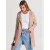 imageANRABESS Womens Open Front Knit Lightweight Cardigan Casual Long Coatigan Sweater Lady Jacket Coat 2025 Fall OuterwearKhaki