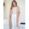 imageANRABESS Womens Open Front Knit Lightweight Cardigan Casual Long Coatigan Sweater Lady Jacket Coat 2025 Fall OuterwearKhaki