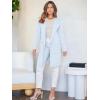 imageANRABESS Womens Open Front Knit Lightweight Cardigan Casual Long Coatigan Sweater Lady Jacket Coat 2025 Fall OuterwearLight Blue