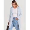 imageANRABESS Womens Open Front Knit Lightweight Cardigan Casual Long Coatigan Sweater Lady Jacket Coat 2025 Fall OuterwearLight Blue
