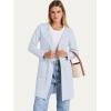 imageANRABESS Womens Open Front Knit Lightweight Cardigan Casual Long Coatigan Sweater Lady Jacket Coat 2025 Fall OuterwearLight Blue