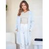 imageANRABESS Womens Open Front Knit Lightweight Cardigan Casual Long Coatigan Sweater Lady Jacket Coat 2025 Fall OuterwearLight Blue