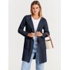 imageANRABESS Womens Open Front Knit Lightweight Cardigan Casual Long Coatigan Sweater Lady Jacket Coat 2025 Fall OuterwearNavy Blue