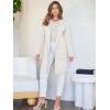 imageANRABESS Womens Open Front Knit Lightweight Cardigan Casual Long Coatigan Sweater Lady Jacket Coat 2025 Fall OuterwearOffwhite