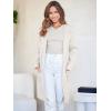 imageANRABESS Womens Open Front Knit Lightweight Cardigan Casual Long Coatigan Sweater Lady Jacket Coat 2025 Fall OuterwearOffwhite