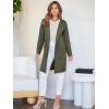 imageANRABESS Womens Open Front Knit Lightweight Cardigan Casual Long Coatigan Sweater Lady Jacket Coat 2025 Fall OuterwearOlive Green