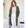 imageANRABESS Womens Open Front Knit Lightweight Cardigan Casual Long Coatigan Sweater Lady Jacket Coat 2025 Fall OuterwearOlive Green