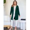 imageANRABESS Womens Open Front Knit Lightweight Cardigan Casual Long Coatigan Sweater Lady Jacket Coat 2025 Fall OuterwearOpal Green