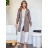 imageANRABESS Womens Open Front Knit Lightweight Cardigan Casual Long Coatigan Sweater Lady Jacket Coat 2025 Fall OuterwearPink Apricot