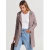 imageANRABESS Womens Open Front Knit Lightweight Cardigan Casual Long Coatigan Sweater Lady Jacket Coat 2025 Fall OuterwearPink Apricot
