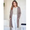 imageANRABESS Womens Open Front Knit Lightweight Cardigan Casual Long Coatigan Sweater Lady Jacket Coat 2025 Fall OuterwearPink Apricot