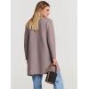 imageANRABESS Womens Open Front Knit Lightweight Cardigan Casual Long Coatigan Sweater Lady Jacket Coat 2025 Fall OuterwearPink Apricot