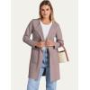 imageANRABESS Womens Open Front Knit Lightweight Cardigan Casual Long Coatigan Sweater Lady Jacket Coat 2025 Fall OuterwearPink Apricot