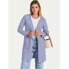 imageANRABESS Womens Open Front Knit Lightweight Cardigan Casual Long Coatigan Sweater Lady Jacket Coat 2025 Fall OuterwearPurple Gray