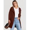 imageANRABESS Womens Open Front Knit Lightweight Cardigan Casual Long Coatigan Sweater Lady Jacket Coat 2025 Fall OuterwearRed Brown