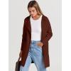 imageANRABESS Womens Open Front Knit Lightweight Cardigan Casual Long Coatigan Sweater Lady Jacket Coat 2025 Fall OuterwearRed Brown