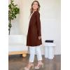 imageANRABESS Womens Open Front Knit Lightweight Cardigan Casual Long Coatigan Sweater Lady Jacket Coat 2025 Fall OuterwearRed Brown