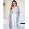 imageANRABESS Womens Open Front Knit Lightweight Cardigan Casual Long Coatigan Sweater Lady Jacket Coat 2025 Fall OuterwearSky Blue