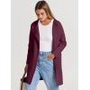 imageANRABESS Womens Open Front Knit Lightweight Cardigan Casual Long Coatigan Sweater Lady Jacket Coat 2025 Fall OuterwearWine Red