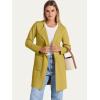 imageANRABESS Womens Open Front Knit Lightweight Cardigan Casual Long Coatigan Sweater Lady Jacket Coat 2025 Fall OuterwearYellow