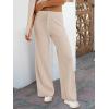imageANRABESS Womens Two Piece Outfits Sweater Sets Waffle Knit Pullover Wide Leg Pants Tracksuit Sweatsuits Matching Lounge SetApricot