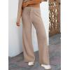 imageANRABESS Womens Two Piece Outfits Sweater Sets Waffle Knit Pullover Wide Leg Pants Tracksuit Sweatsuits Matching Lounge SetKhaki
