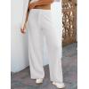 imageANRABESS Womens Two Piece Outfits Sweater Sets Waffle Knit Pullover Wide Leg Pants Tracksuit Sweatsuits Matching Lounge SetWhite