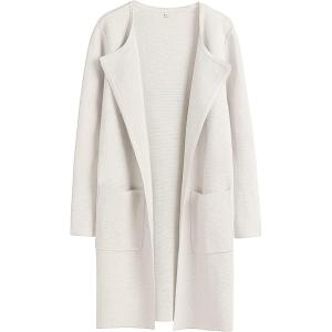 imageANRABESS Womens Open Front Knit Lightweight Cardigan Casual Long Coatigan Sweater Lady Jacket Coat 2025 Fall OuterwearOffwhite