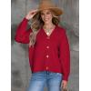 imageANRABESS Women Cardigan Sweaters 2024 Fall Oversized Button Open Front Knit Lightweight Cardigans Fall Outfits OuterwearRed