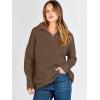 imageANRABESS Women Quarter Zip Oversized Casual Loose Rib Knit Cozy Pullover Sweaters Top 2025 Fall Fashion Outfits ClothesAlmond