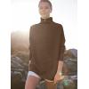 imageANRABESS Women Quarter Zip Oversized Casual Loose Rib Knit Cozy Pullover Sweaters Top 2025 Fall Fashion Outfits ClothesAlmond