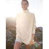 imageANRABESS Women Quarter Zip Oversized Casual Loose Rib Knit Cozy Pullover Sweaters Top 2025 Fall Fashion Outfits ClothesApricot
