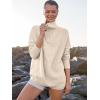 imageANRABESS Women Quarter Zip Oversized Casual Loose Rib Knit Cozy Pullover Sweaters Top 2025 Fall Fashion Outfits ClothesApricot
