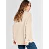 imageANRABESS Women Quarter Zip Oversized Casual Loose Rib Knit Cozy Pullover Sweaters Top 2025 Fall Fashion Outfits ClothesApricot