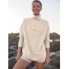 imageANRABESS Women Quarter Zip Oversized Casual Loose Rib Knit Cozy Pullover Sweaters Top 2025 Fall Fashion Outfits ClothesApricot