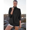 imageANRABESS Women Quarter Zip Oversized Casual Loose Rib Knit Cozy Pullover Sweaters Top 2025 Fall Fashion Outfits ClothesBlack