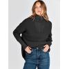 imageANRABESS Women Quarter Zip Oversized Casual Loose Rib Knit Cozy Pullover Sweaters Top 2025 Fall Fashion Outfits ClothesBlack