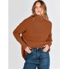 imageANRABESS Women Quarter Zip Oversized Casual Loose Rib Knit Cozy Pullover Sweaters Top 2025 Fall Fashion Outfits ClothesBrick