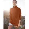 imageANRABESS Women Quarter Zip Oversized Casual Loose Rib Knit Cozy Pullover Sweaters Top 2025 Fall Fashion Outfits ClothesBrick