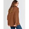 imageANRABESS Women Quarter Zip Oversized Casual Loose Rib Knit Cozy Pullover Sweaters Top 2025 Fall Fashion Outfits ClothesBrown