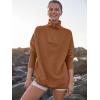 imageANRABESS Women Quarter Zip Oversized Casual Loose Rib Knit Cozy Pullover Sweaters Top 2025 Fall Fashion Outfits ClothesBrown