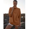 imageANRABESS Women Quarter Zip Oversized Casual Loose Rib Knit Cozy Pullover Sweaters Top 2025 Fall Fashion Outfits ClothesBrown
