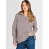 imageANRABESS Women Quarter Zip Oversized Casual Loose Rib Knit Cozy Pullover Sweaters Top 2025 Fall Fashion Outfits ClothesCamel