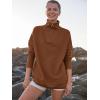 imageANRABESS Women Quarter Zip Oversized Casual Loose Rib Knit Cozy Pullover Sweaters Top 2025 Fall Fashion Outfits ClothesCaramel