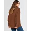 imageANRABESS Women Quarter Zip Oversized Casual Loose Rib Knit Cozy Pullover Sweaters Top 2025 Fall Fashion Outfits ClothesCaramel